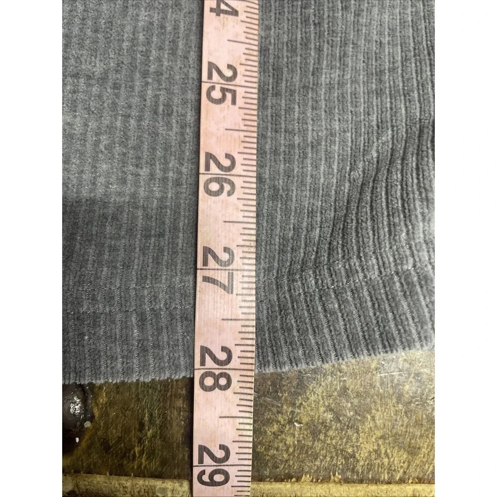 Structure Brand Men’s Grey Ribbed Corduroy Quarter-Zip Sweatshirt